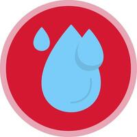 Water Drop Flat Multi Circle Icon vector