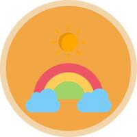 arco iris plano multi circulo icono vector