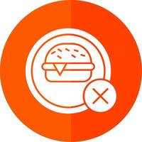 No Food Glyph Red Circle Icon vector