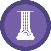 Waterfall Glyph Multi Circle Icon vector