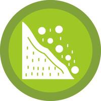 Snowslide Glyph Multi Circle Icon vector