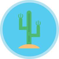 Cactus Flat Multi Circle Icon vector