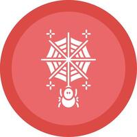 Spiderweb Glyph Multi Circle Icon vector