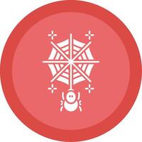 Spiderweb Glyph Multi Circle Icon vector