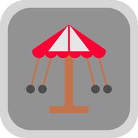 Carousel Cup Flat Round Corner Icon vector