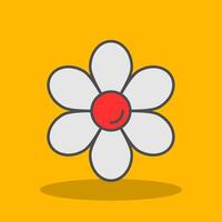 Daisy Filled Shadow Icon vector