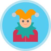Jester Flat Multi Circle Icon vector
