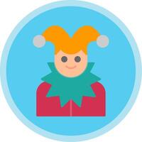 Jester Flat Multi Circle Icon vector