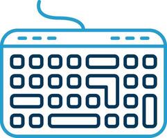 Keyboard Line Blue Two Color Icon vector