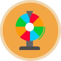 Wheel Of Fortune Flat Multi Circle Icon vector