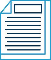 File Line Blue Two Color Icon vector