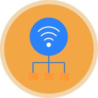 Network Flat Multi Circle Icon vector