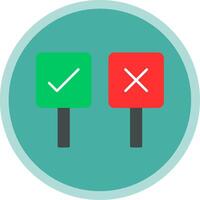 Decision Making Flat Multi Circle Icon vector