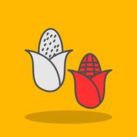 Corn Filled Shadow Icon vector