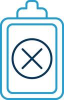 Wrong Line Blue Two Color Icon vector