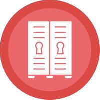Lockers Glyph Multi Circle Icon vector