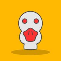 Duck Filled Shadow Icon vector