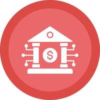 Banking System Glyph Multi Circle Icon vector