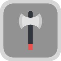 Axe Flat Round Corner Icon vector