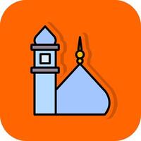 Medina Sherif Filled Orange background Icon vector