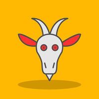 Goat Filled Shadow Icon vector