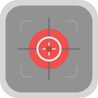 Aim Flat Round Corner Icon vector