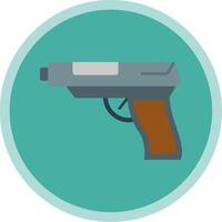 Revolver Flat Multi Circle Icon vector