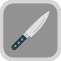 cuchillo plano redondo esquina icono vector