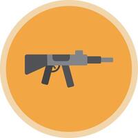 Machine Gun Flat Multi Circle Icon vector