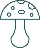 Mushroom Line Gradient Round Corner Icon vector