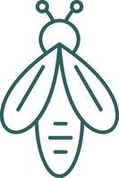 abeja línea degradado redondo esquina icono vector
