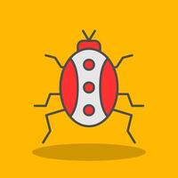 Bug Filled Shadow Icon vector