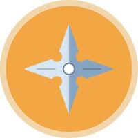 Shuriken Flat Multi Circle Icon vector