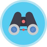 Binoculars Flat Multi Circle Icon vector