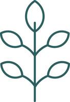 Leaf Line Gradient Round Corner Icon vector