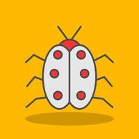 Bug Filled Shadow Icon vector