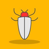 insecto lleno sombra icono vector