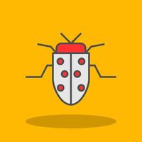 insecto lleno sombra icono vector