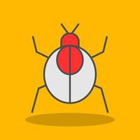 cucaracha lleno sombra icono vector