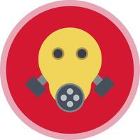 Gas Mask Flat Multi Circle Icon vector