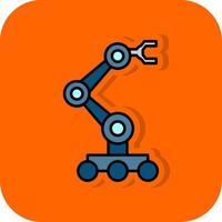 Robotics Filled Orange background Icon vector