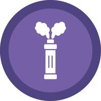 Smoke Grenade Glyph Multi Circle Icon vector