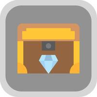 Valuable Flat Round Corner Icon vector