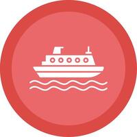 crucero glifo multi circulo icono vector