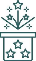 Magic Box Line Gradient Round Corner Icon vector