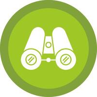 Binoculars Glyph Multi Circle Icon vector