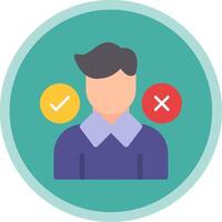 Decision Making Flat Multi Circle Icon vector