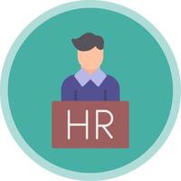 Human Resources Flat Multi Circle Icon vector