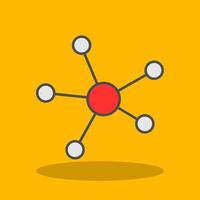 Connection Filled Shadow Icon vector