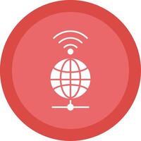 Global Glyph Multi Circle Icon vector